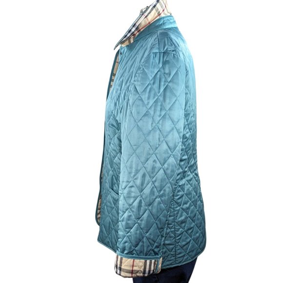 Burberry Women's XL 'Constance' Green Quilted Button Front Jacket - Picture 3 of 15